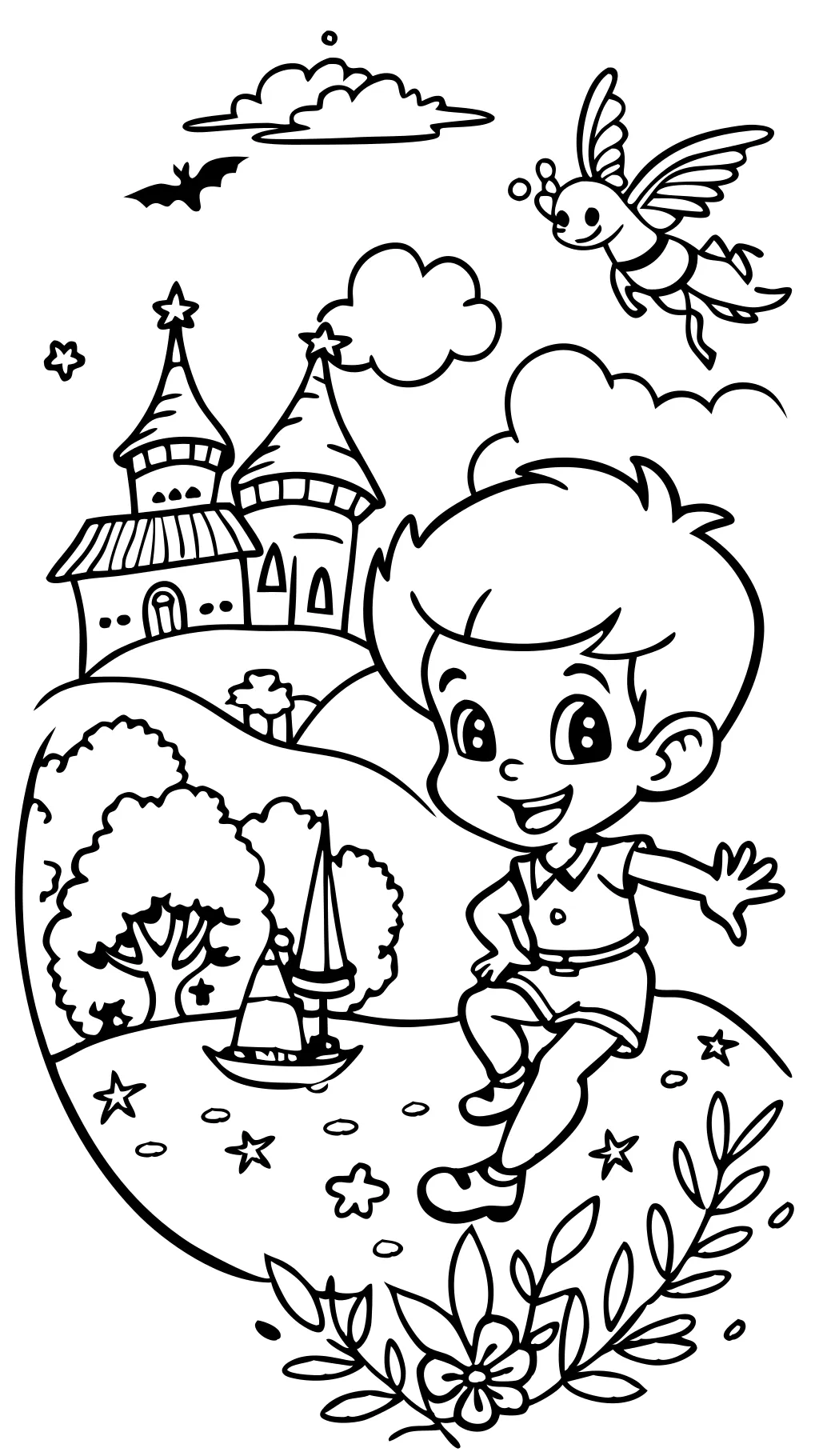 páginas para colorear de Peter Pan